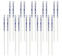 BUTIFULSIC 10 Pairs Reusable Ceramic Chopsticks Blue and White Porcelain Chip-Resistant Long Chinese Style Tableware for Korean BBQ and Restaurant Use