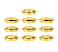 BUTIFULSIC 10 Pcs Metal Oil Lamp Floating Holders Wick Floating Holders Classical Creative Design Fine Workmanship Delicate Lightweight Gold for Theme Restaurant