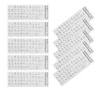 BUTIFULSIC 10 Sheets Arabic-english Laptop Keyboard Stickers with Bilingual Design, Pvc Material, Matte Finish for Smooth and Comfortable Typing at Home Or Office