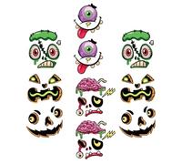 BUTIFULSIC 10 Sheets Halloween Pumpkin Stickers for Laptops and Notebooks, Pumpkin-Shaped PVC Decals Funny Faces, Easy to Paste or Peel, for Schoolbag, Party Favors, and DIY Decoration