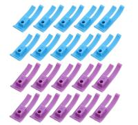 BUTIFULSIC 100pcs Non-stick Sewing Machine Presser Feet Set with Bull Tendon Plastic Base, Blue and Purple Pads for Household and Commercial Leatherwork Accessories