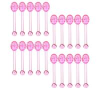 BUTIFULSIC 100pcs Reusable Pink Plastic Lip Balm Applicator Spoons with Resist Bending and Breaking Feature, Multipurpose Cosmetic Lip Wand Scoop Sticks at Home and Travel Use