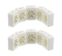 BUTIFULSIC 10pcs Ceramic Porcelain Mahjong Beads Set, Blue Square Spacer Beads 2.5mm Hole for DIY Jewelry Making, Arts and Crafts Bracelet Necklace Decorative Accessories