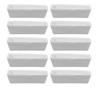 BUTIFULSIC 10pcs Ceramic Weigh Boat Ash Dish for Laboratory Use, Practical and High-Temperature Resistant Ceramic Dishes Suitable for Large-Scale Use and Laboratories