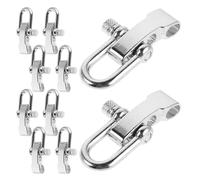 BUTIFULSIC 10pcs Craft Shackle Buckles Survival U Shackles Stainless Steel U-Shaped Bow Anchor Quick Release Design Multipurpose Utility for Emergency Scenarios
