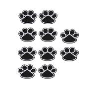BUTIFULSIC 10pcs Dog Paw Iron on Embroidered Patches Clothes Cloth Patches Black Creative Appliques for Shirts and Jean Decorate and Repair Clothing Cover Blot Or Hole