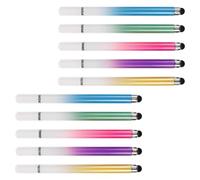 BUTIFULSIC 10pcs Double-ended Stylus Pens for Touch Screens Macaron Gradient Colors Compatible with Tablets and Smartphones Ergonomic Grip for Precise Writing and Drawing Capacitive Screens