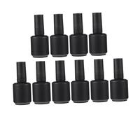 BUTIFULSIC 10pcs Empty Glass Nail Polish Bottles Storage Cosmetic Containers Brush for Touch and Manicure Store Supplies