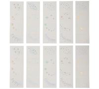 BUTIFULSIC 10pcs Metallic Laser Face Stickers for Eye Makeup Holographic Glitter Temporary Tattoos for Festival Party Decorations