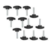 BUTIFULSIC 10pcs Microphone Stand Clip Screws for Secure Mic Clamp with Angle Adjustment, Made of Sturdy Carbon Steel and Pp Material, for Live Sound and Stage Use