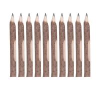 BUTIFULSIC 10pcs Natural Wood Pencils with Bark Finish, 13cm Short Sketching Pencils, Biodegradable Rustic Wooden Writing and Drawing Supplies for School and Shower Decor
