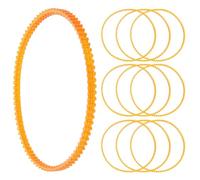 BUTIFULSIC 10pcs Orange Pu Sewing Machine Motor Belts Replacement with Double Tooth Design Compact and Wide Application for Sewing Needs at Home
