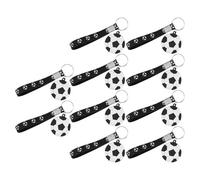 BUTIFULSIC 10pcs Sports Keychains Football Pendant Keychain Novelty Silicone Metal Compact Waterproof Football Shape for Soccer Enthusiasts Party Favors Attaching to Bags
