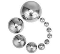 BUTIFULSIC 10pcs Stainless Steel Half Gazing Balls Mirror Polished Reflective Garden Globe Stylish Chic Design Table Centerpiece Indoor Outdoor Decor