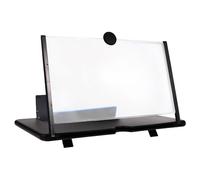 BUTIFULSIC 12-inch Pull-out Phone Screen Magnifier Stand HD Mobile Phone Screen Amplifier Rack for Students and Video Viewing Black Multifunctional Cell Enlarger