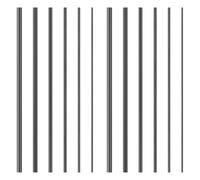 BUTIFULSIC 12pcs Carbon Fiber Fishing Rod Repair Insert Kit 10cm Solid Carbon Rods with Multiple Diameters for Freshwater Saltwater Pole Restoration and Gear Maintenance