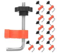 BUTIFULSIC 12pcs Quick Right Angle Clamps for Woodworking and Stone Slabs, Plastic Construction with Fine Tuning Capability, Stable Design for Granite Slab Seam Alignment and Diverse Tasks