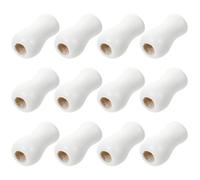 BUTIFULSIC 12pcs Window Blind Wood Cord Knobs for Roman Shades and Window Blinds Smooth and Solid Wooden Pull Ends Repair Chic White Finish Cord Drops