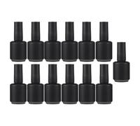 BUTIFULSIC 13Pcs 15Ml Glass Nail Gel Storage Bottles Leak-Proof Caps and Matte Black Brushes Reusable Empty Nail Polish Containers for Manicure and