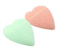BUTIFULSIC 2 Pieces Facial Sponges Face Scrubber Exfoliating Pads for Makeup Removal and Deep Cleansing, Portable Natural Fiber, Suitable for Sensitive Skin, Reusable Cleansing Tool