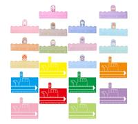 BUTIFULSIC 2 Sets Reading Bookmark for Finger Spacer Writing Tools Dyslexia Tool with Animal and Finger Patterns Abs Material Helping Dyslexic People to Read and Tracking Reading Strip