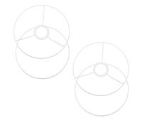 BUTIFULSIC 2 Sets Round Iron Wire Lampshade Frame with Bracket E27 Base for DIY Lampshade Kit, Multi-Scene Adaptability and Compatibility for Floor Lamp Shade Adapter, for Crafting Projects