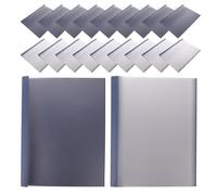 BUTIFULSIC 20pcs A4 Hot Melt Adhesive Binding Covers for Document Presentations and Home Use, Blue Paper and Pet Material, 3mm and 6mm Spine Options to Hold 16-50 Sheets, Professional