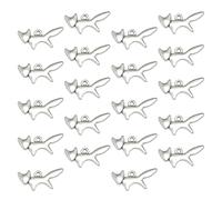 BUTIFULSIC 20pcs Alloy Mini Fox Pendants Charms DIY Jewelry Making Accessory with Fine Workmanship for Necklace and Sweater Chain, Silver Colour, Unique Shape Design