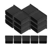 BUTIFULSIC 20pcs Black Silicone USB Drive Port Caps Adorable Shapes, Protective Covers for Charging Port, Prevention and Protection for Device Interfaces, Classic and Simple Style