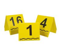 BUTIFULSIC 20pcs Forensic Evidence Tags with Measurement Scale, Yellow Plastic Crime Scene Markers for Flexible Placement in Forensic Investigation