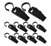 BUTIFULSIC 20pcs Rotary Laundry Clip Laundry Hooks with Clip 360° Rotating Plastic Modern Practical Style Secure Hold Space Optimization Black for Homes Studios