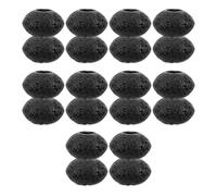 BUTIFULSIC 20pcs Round Volcanic Lava Stone Beads for Jewelry Making Large Hole Design and Easy to String, Natural Black Aromatherapy Stones for Travel and Office DIY Crafts
