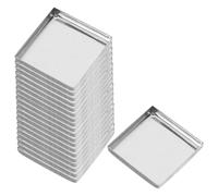 BUTIFULSIC 20pcs Square Empty Metal Makeup Pans 26x26x5mm - Refillable Eyeshadow and Blush Palettes, DIY Cosmetic Iron Pans for Loose Pigment, Depotting, and Professional Makeup Artists
