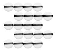 BUTIFULSIC 20pcs Super Soft Crystal Fluff Face Makeup Puff Loose Powder Pad Simple Shaped Powder Applicator Puff for Home and Salon Use Random Color