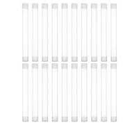 BUTIFULSIC 20pcs Thermometer Storage Tubes with Caps, Protective Case for Thermometers, 15x150mm Flat Tube Holder, Portable Organizer for Home and Clinic Use
