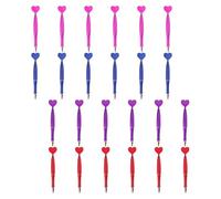BUTIFULSIC 24pcs Heart Pen Ballpoint Pens Plastic Cute Romantic Twist Action Smooth Writing Valentine’s Day Wedding Classroom Supplies for Students Professionals Random Color