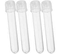 BUTIFULSIC 24pcs Plastic Test Tubes with Caps 5ml Leak-proof Sampling Tubes Easy to Transport for Storage of Samples and Chemistry Laboratory Use