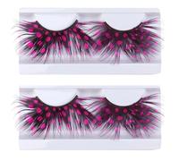BUTIFULSIC 2pairs Charming Plume False Eyelashes Ladies Styles Deluxe Party Dance Costume Eye Lashes