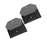 BUTIFULSIC 2pcs Budget Envelope Cash Organizer for Budgeting Retro Cash Envelope Money Bag Reusable Money Bag Financial Budgeting Wallet Pu Black