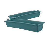 BUTIFULSIC 2pcs Durable Plastic Livestock Food Feeder for Chickens Ducks Geese Sheep Optimizes Feed Usage for Mixed Farming Operations