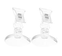 BUTIFULSIC 2pcs Fish Tank Suction Cup Clip for Feeding Dried Seaweed Sheets and Algae, Plastic Aquarium Accessory that Attaches Underwater and Can be Positioned at Depth-level for Fish Tanks