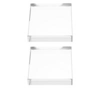 BUTIFULSIC 2pcs Glass Paperweights Square Shape White Crystal Material Decorative Ornament Compact and Stable for Office and Home Use Sewing Accessories for Dressmaking