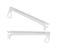 BUTIFULSIC 2pcs Heavy Duty Metal Wardrobe Closet Rod Support Bracket in White, 30cm Dual Use Clothes Rod Holder with Easy Installation for Wall Mounted Storage Systems and Wardrobes