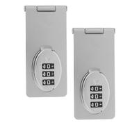 BUTIFULSIC 2pcs Keyless Combination Hasp Locks for Sliding Doors Adhesive Installation Twist Knob Cabinet Latch for Barn Doors Shed Fence Drawer Security