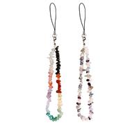BUTIFULSIC 2pcs Multi-function Phone String Delicate Phone String Wrist Anti-lost Lanyard Crystal Creative Design 7.86x0.20x0.12in Bright Color Decoration