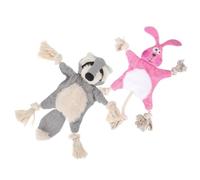 BUTIFULSIC 2pcs No Stuffing Small Dog Teething for Puppies Sturdy Cloth Cartoon Animal Shape Chew to Promote Healthy Growth and Stimulate Hunting Instincts Suitable for Indoor and Outdoor