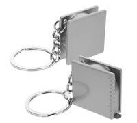 BUTIFULSIC 2Pcs Portable Square Tape Measure Keychain High Precision Retractable Measuring Tool with Key Ring Durable for Home and Outdoor Use