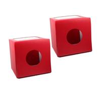 BUTIFULSIC 2pcs Red Cardboard Ballot Boxes with Slot for Fundraising Events and Community Voting, Sustainable Paper Material, Square Shape, Raffle Drawing Or Suggestion Box for People of Ages
