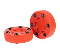 BUTIFULSIC 2pcs Roller Hockey Game Puck Set for Ice and Roller Hockey Low-friction Glide and Increased Stability, Lightweight Nylon Pvc Pucks for Competition and Wood Surface Training