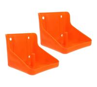 BUTIFULSIC 2pcs Sheep Salt Block Holder Red Pp Salt Lick Rack Easy to Assemble and Mount Cylinder Shape Livestock Farm for Sheep and Goats